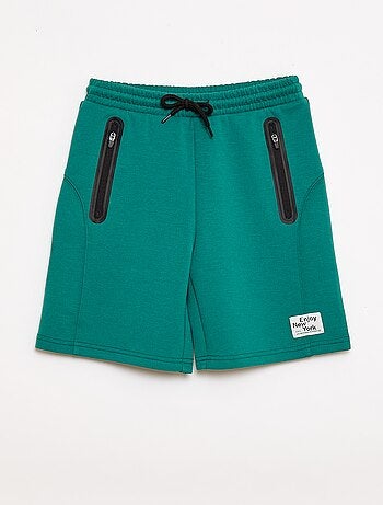 Bermuda in felpa con tasche zippate