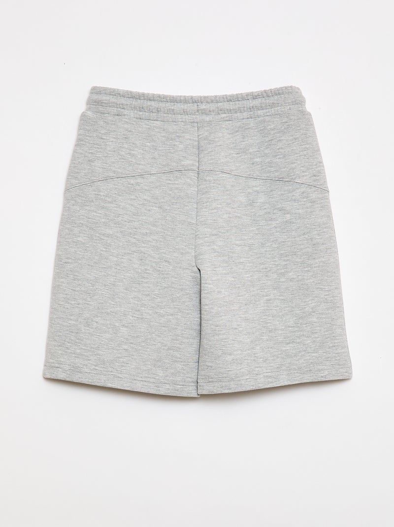 Bermuda in felpa con tasche zippate Grigio - Kiabi