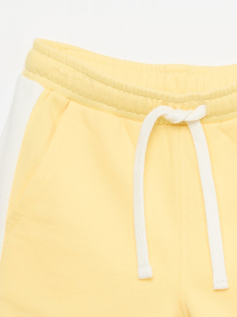 Bermuda in felpa (french-terry) Giallo - Kiabi