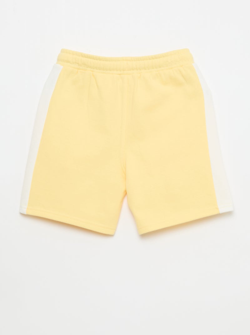 Bermuda in felpa (french-terry) Giallo - Kiabi