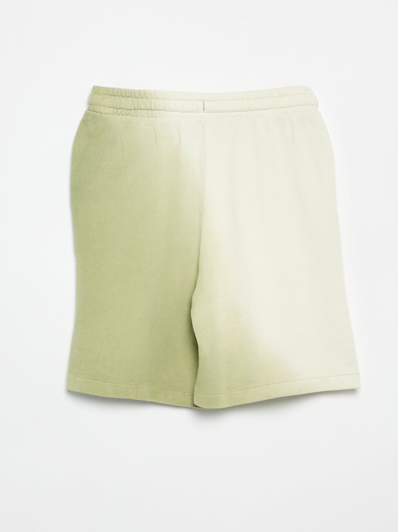 Bermuda in felpa french terry tie-dye Verde - Kiabi