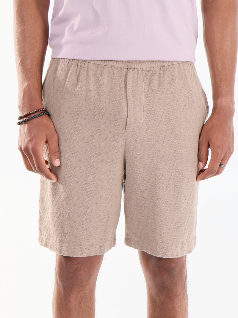 Bermuda in felpa leggera Beige - Kiabi
