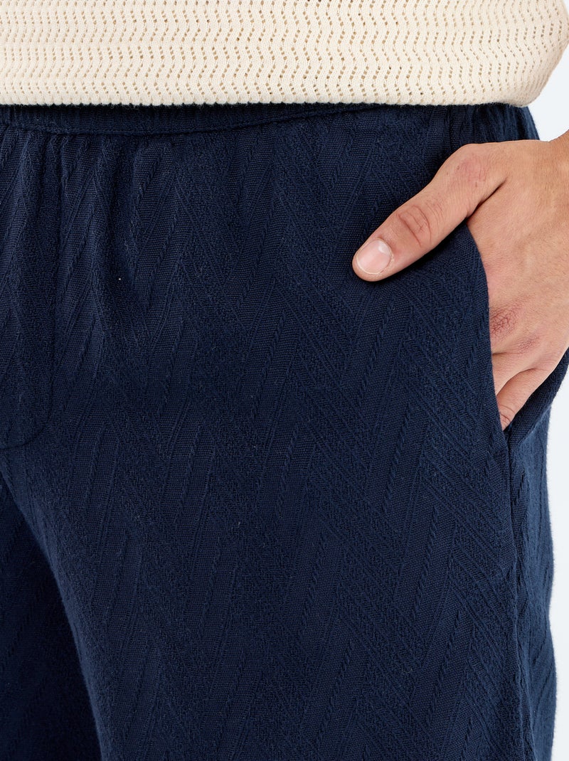 Bermuda in felpa leggera Blu - Kiabi