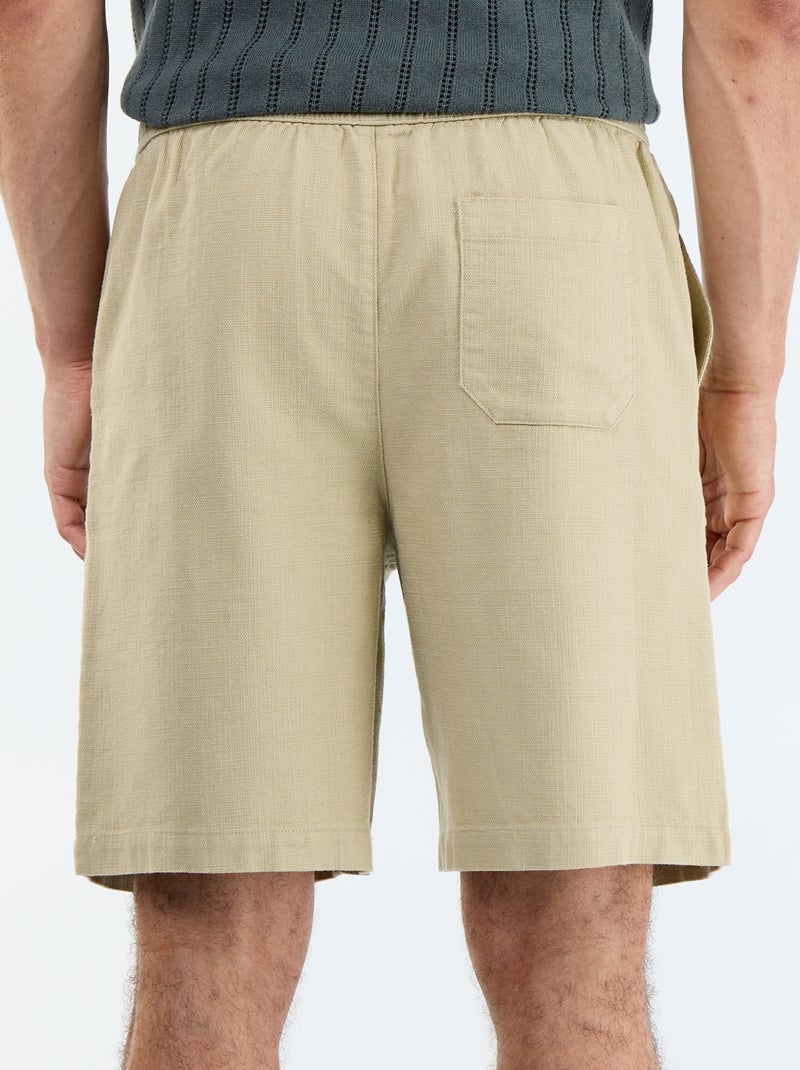 Bermuda in felpa leggera con coulisse Beige - Kiabi