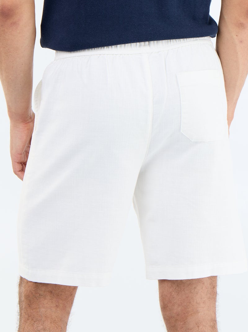 Bermuda in felpa leggera con coulisse Bianco - Kiabi