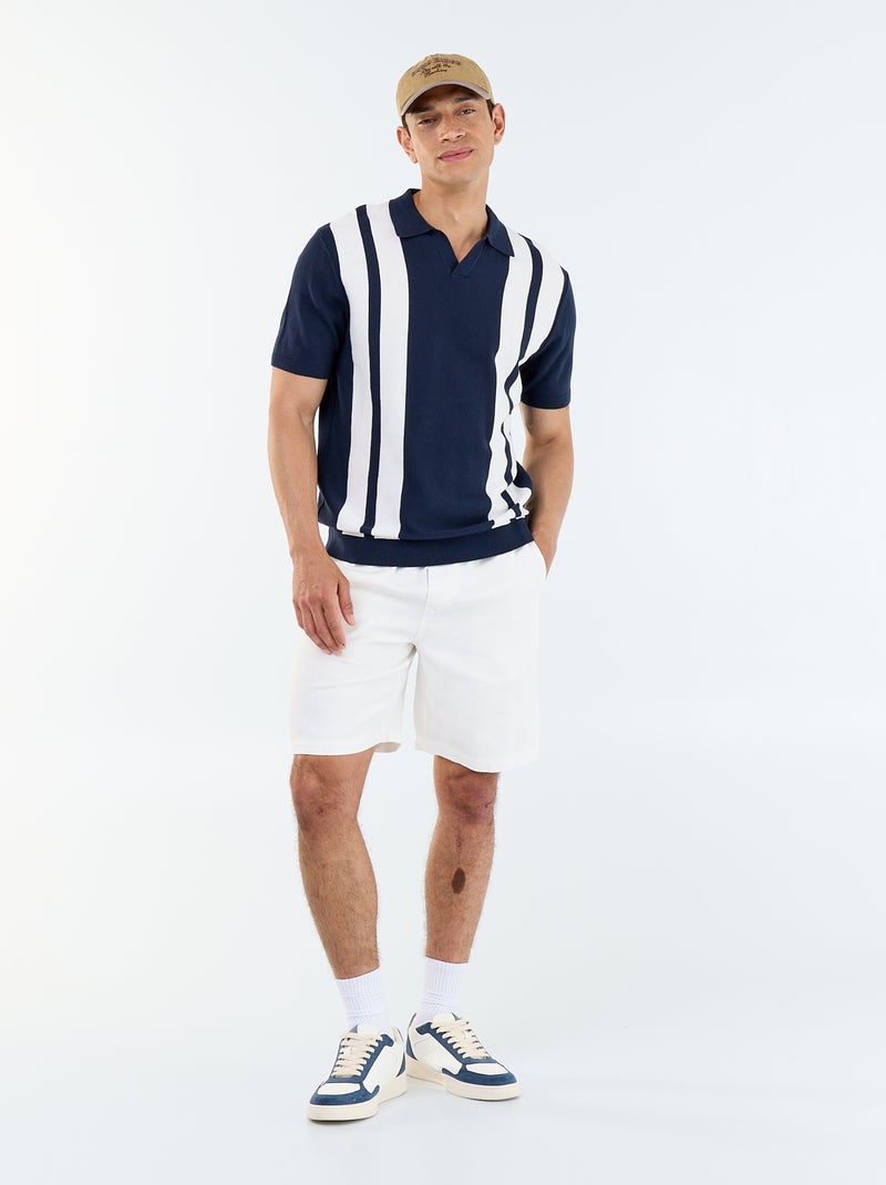 Bermuda in felpa leggera con coulisse Bianco - Kiabi