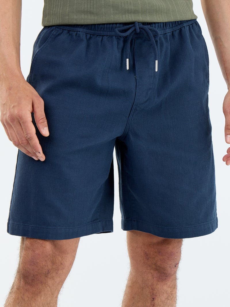 Bermuda in felpa leggera con coulisse Blu - Kiabi
