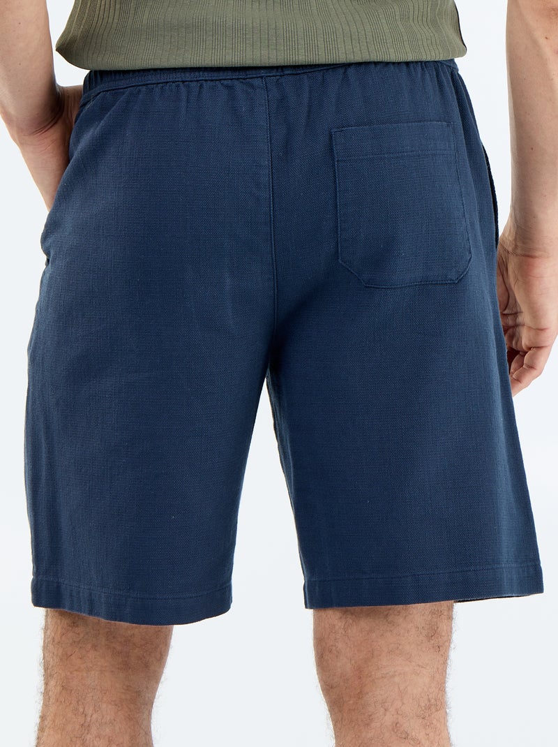 Bermuda in felpa leggera con coulisse Blu - Kiabi