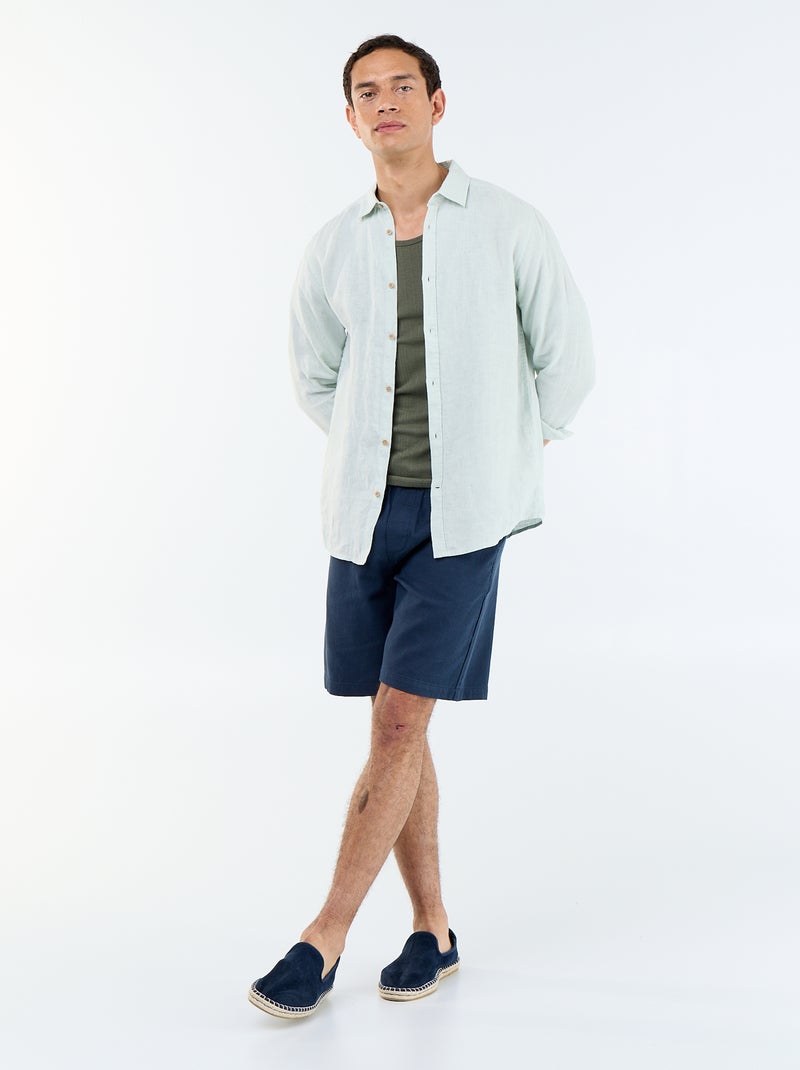 Bermuda in felpa leggera con coulisse Blu - Kiabi