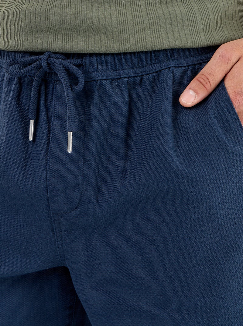 Bermuda in felpa leggera con coulisse Blu - Kiabi