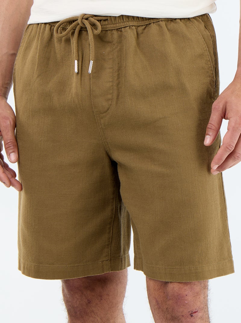 Bermuda in felpa leggera con coulisse Marrone - Kiabi