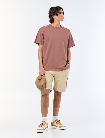 Bermuda in felpa leggera con tasche a patta