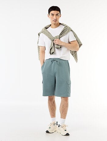 Bermuda in felpa leggera con tasche a patta