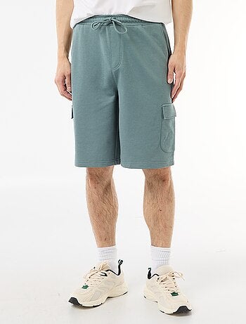 Bermuda in felpa leggera con tasche a patta