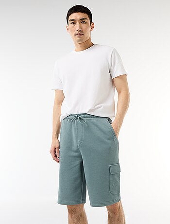 Bermuda in felpa leggera con tasche a patta