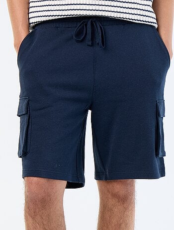 Bermuda in felpa leggera con tasche a patta