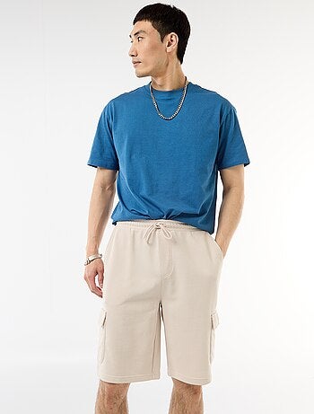 Bermuda in felpa leggera con tasche a patta