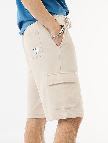 Bermuda in felpa leggera con tasche a patta