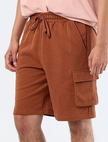 Bermuda in felpa leggera con tasche a patta