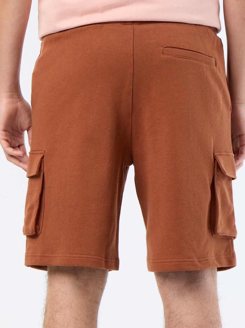 Bermuda in felpa leggera con tasche a patta Marrone - Kiabi