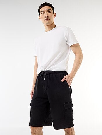 Bermuda in felpa leggera con tasche a patta