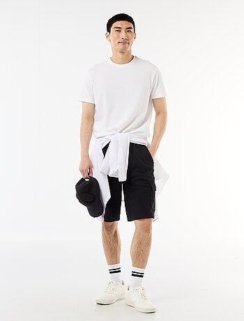 Bermuda in felpa leggera con tasche a patta