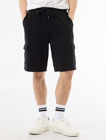Bermuda in felpa leggera con tasche a patta