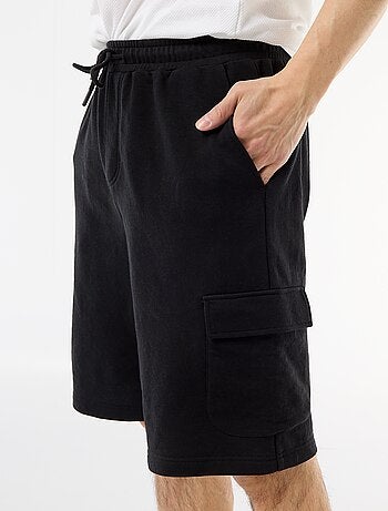 Bermuda in felpa leggera con tasche a patta