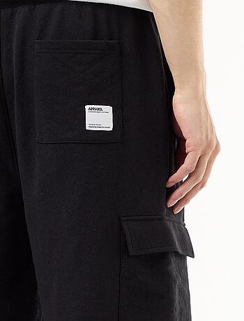 Bermuda in felpa leggera con tasche a patta