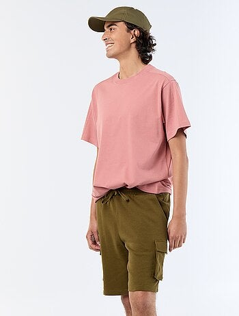 Bermuda in felpa leggera con tasche a patta