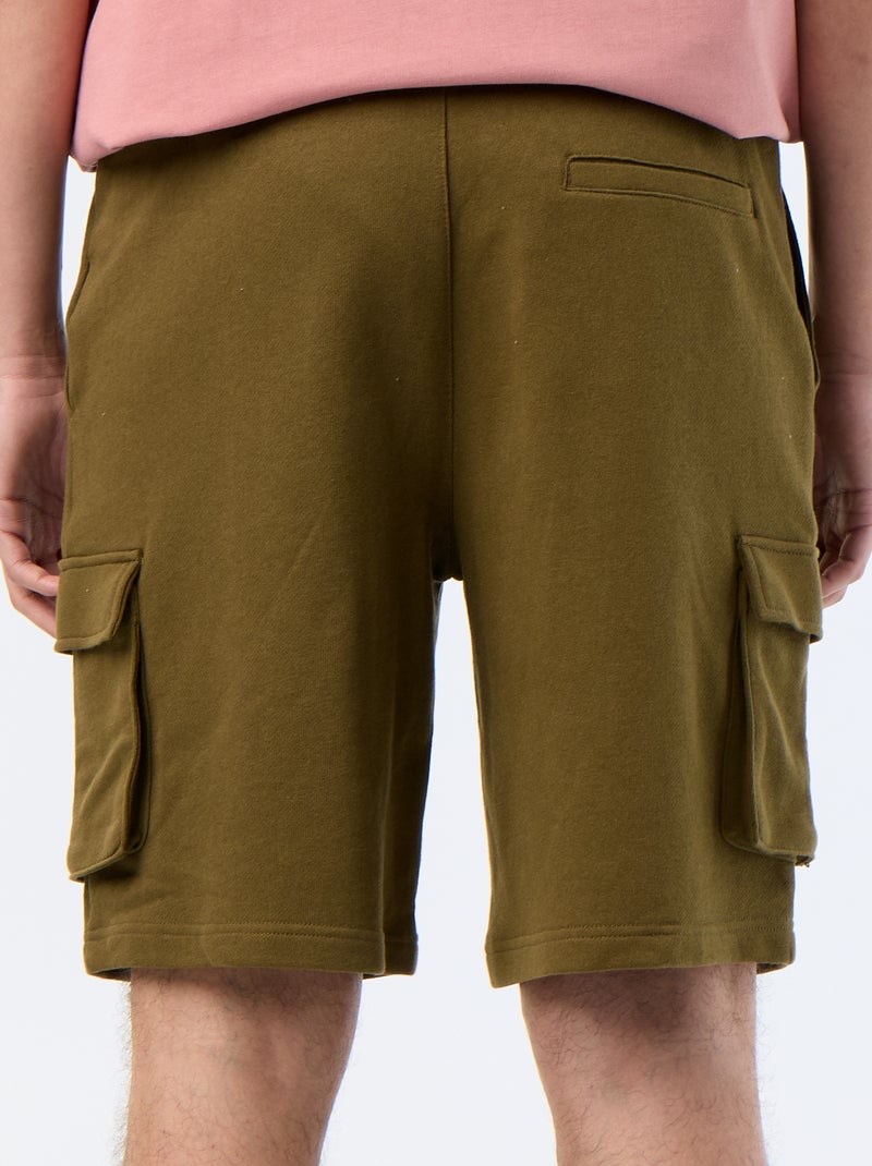 Bermuda in felpa leggera con tasche a patta Verde - Kiabi