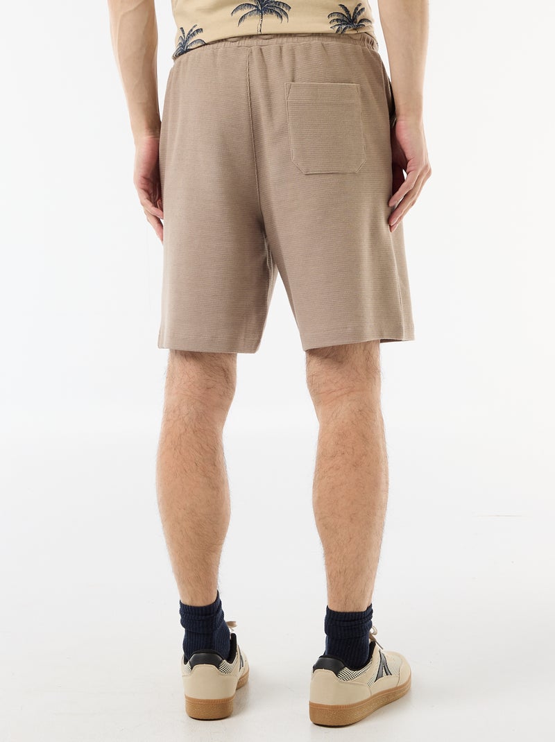 Bermuda in felpa leggera (french-terry) Beige - Kiabi