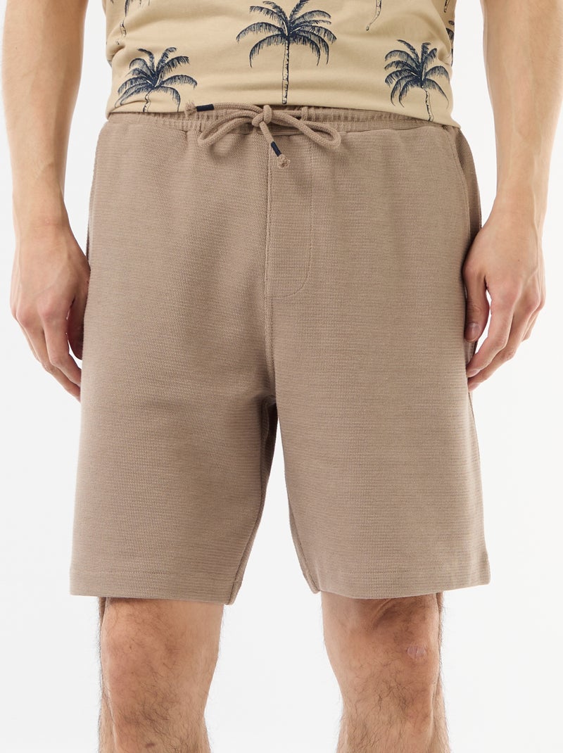 Bermuda in felpa leggera (french-terry) Beige - Kiabi