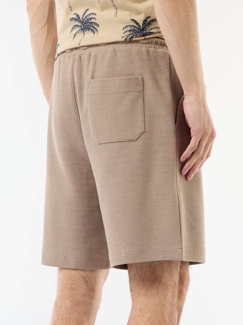 Bermuda in felpa leggera (french-terry) Beige - Kiabi