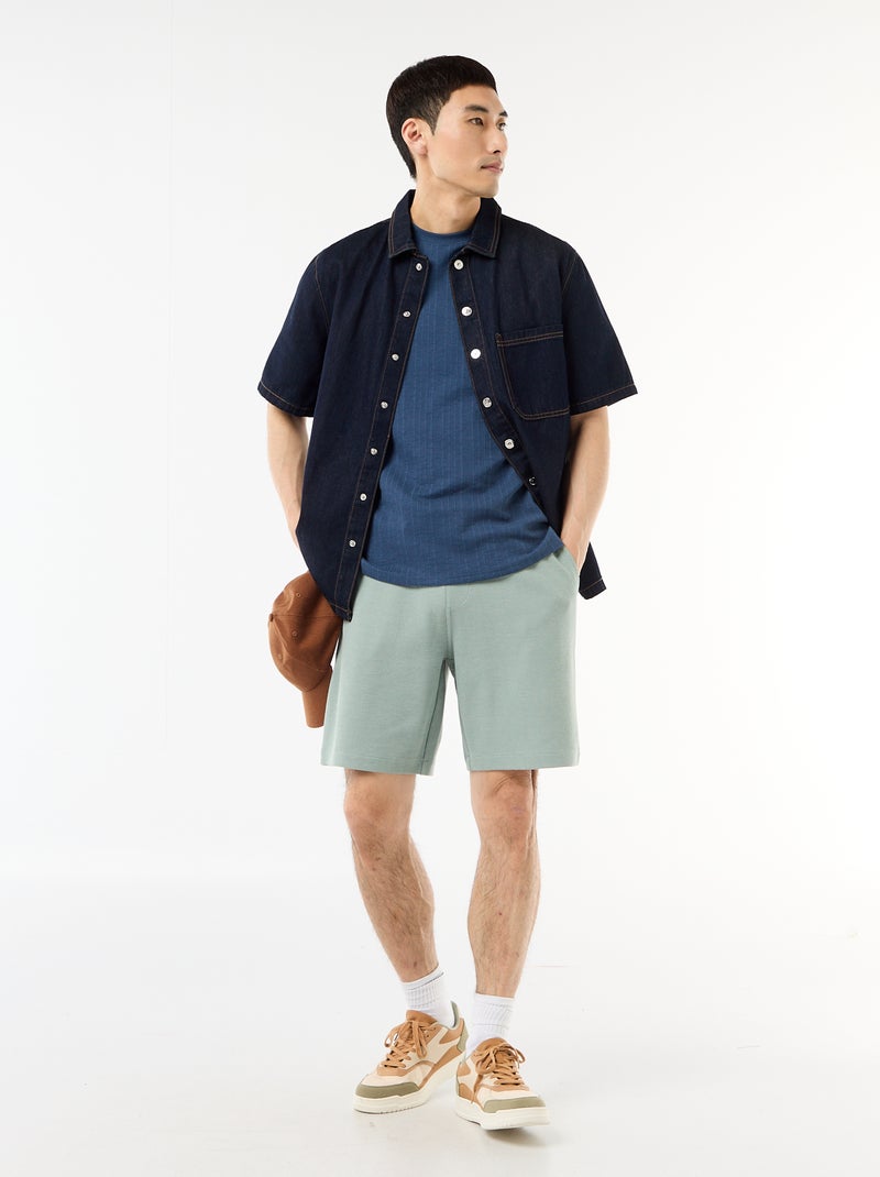 Bermuda in felpa leggera (french-terry) Blu - Kiabi