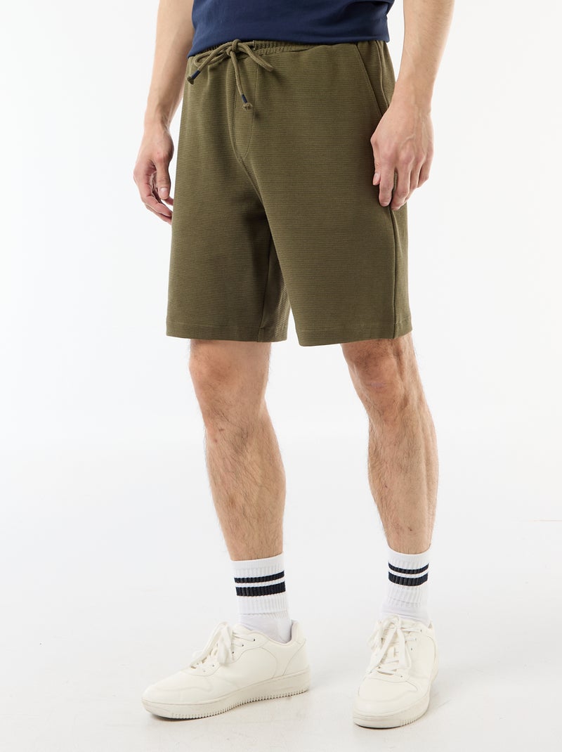 Bermuda in felpa leggera (french-terry) Kaki - Kiabi