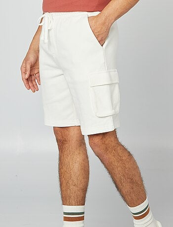 Bermuda in tessuto felpato leggero multitasche