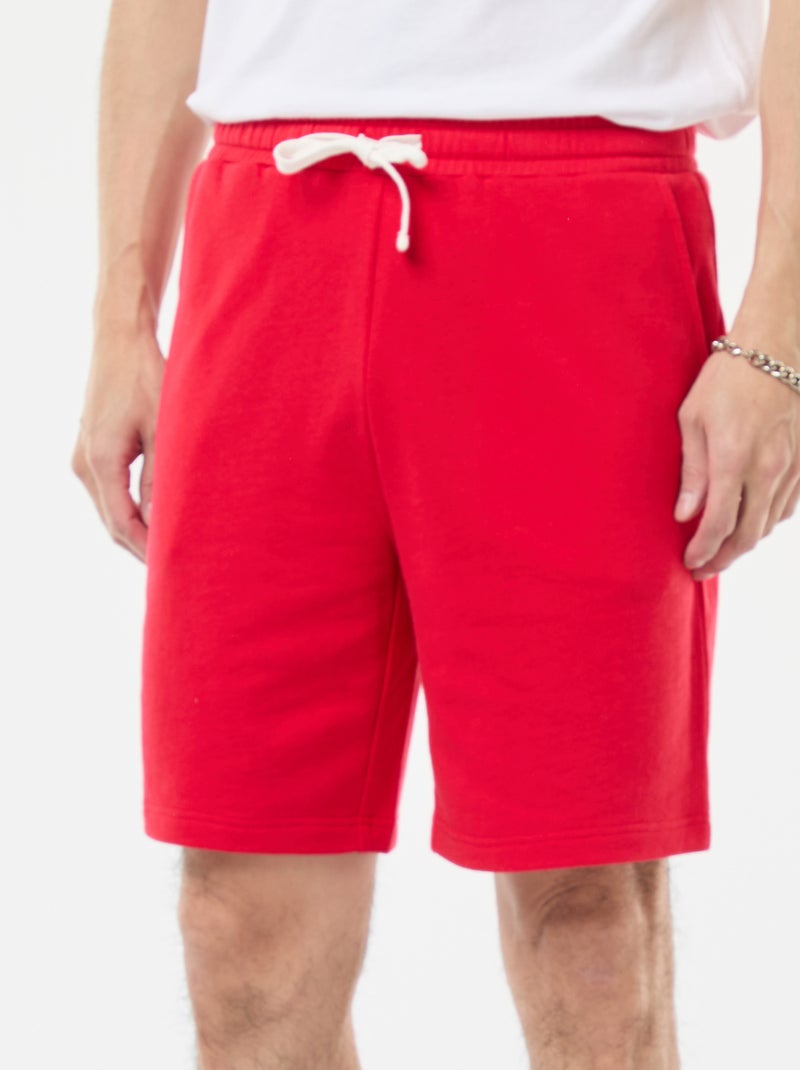 Bermuda in felpa leggera Rosso - Kiabi