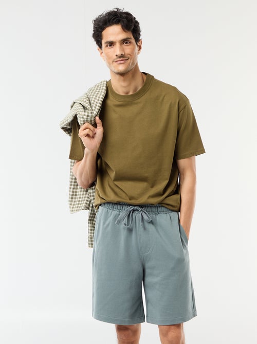 Bermuda in felpa leggera tinta unita - Kiabi