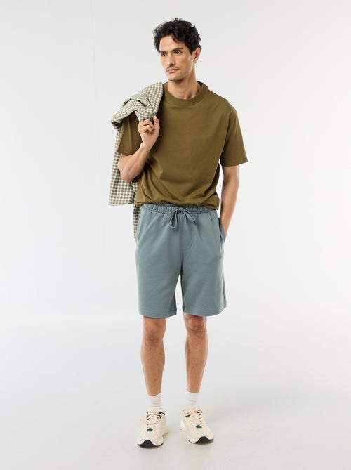 Bermuda in felpa leggera tinta unita - Kiabi