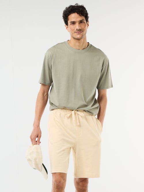 Bermuda in felpa leggera tinta unita - Kiabi