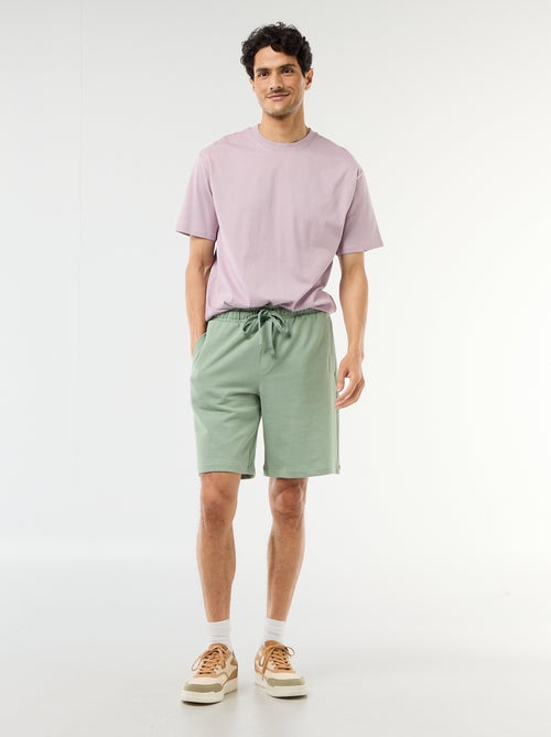 Bermuda in felpa leggera tinta unita - Kiabi