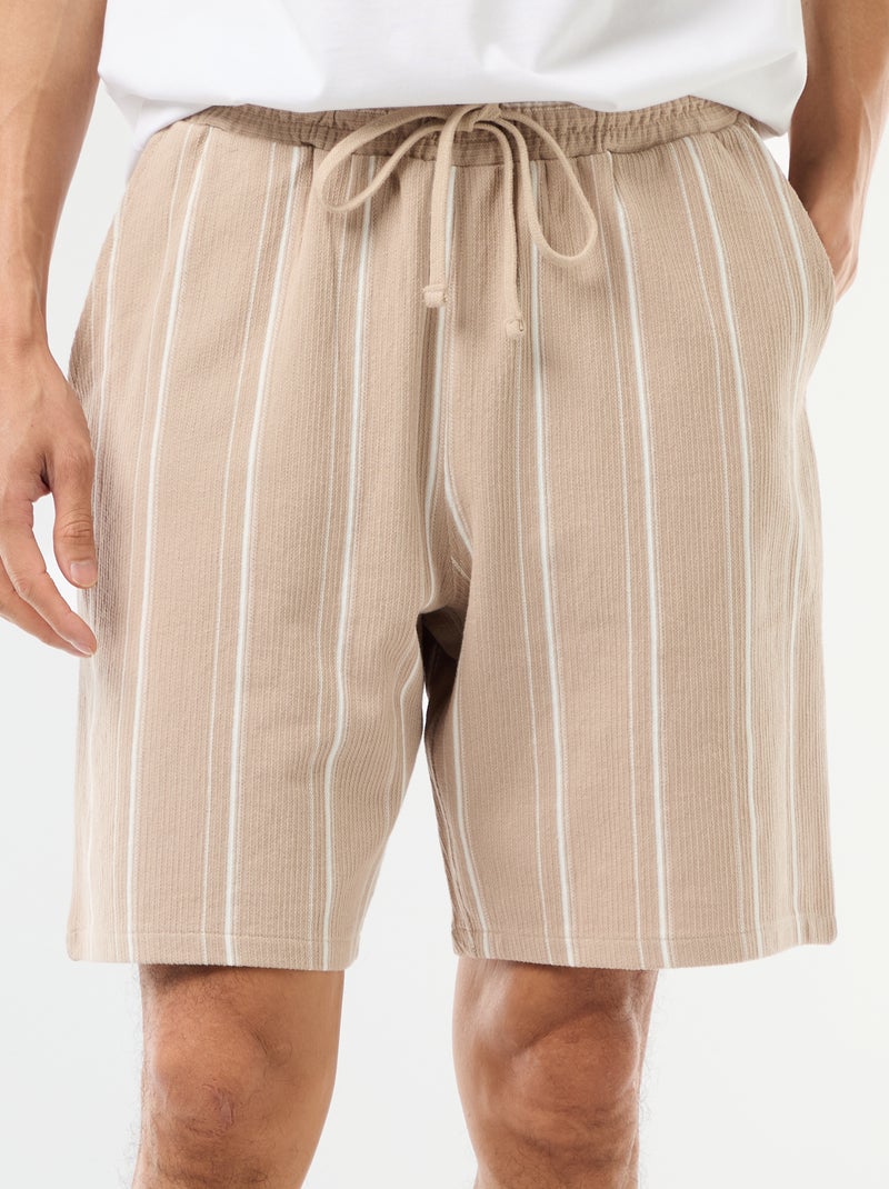 Bermuda in French Terry Beige - Kiabi