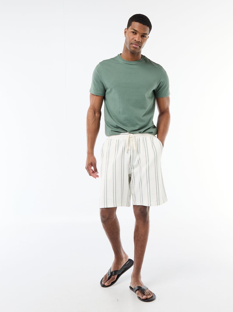 Bermuda in French Terry Bianco - Kiabi