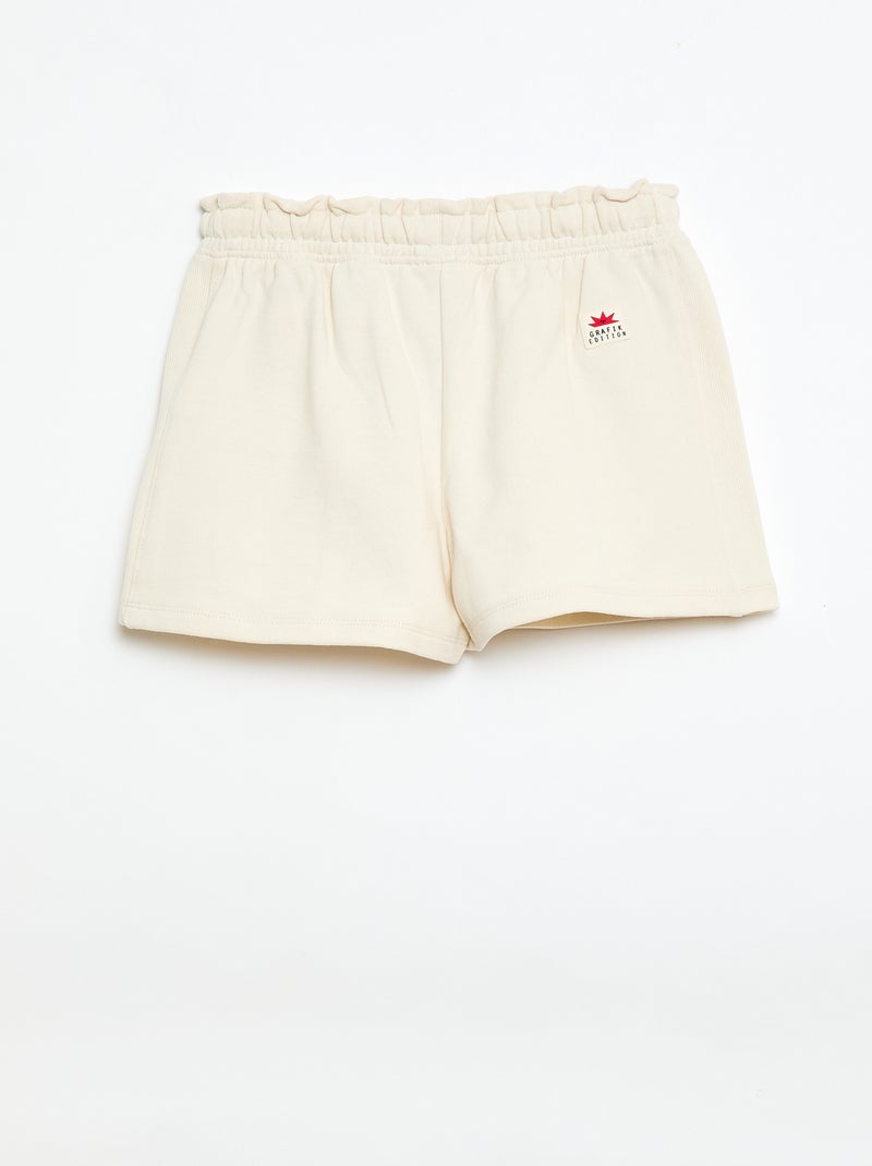 Bermuda in French Terry Bianco - Kiabi