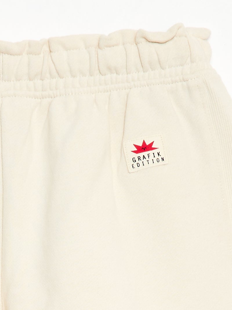 Bermuda in French Terry Bianco - Kiabi