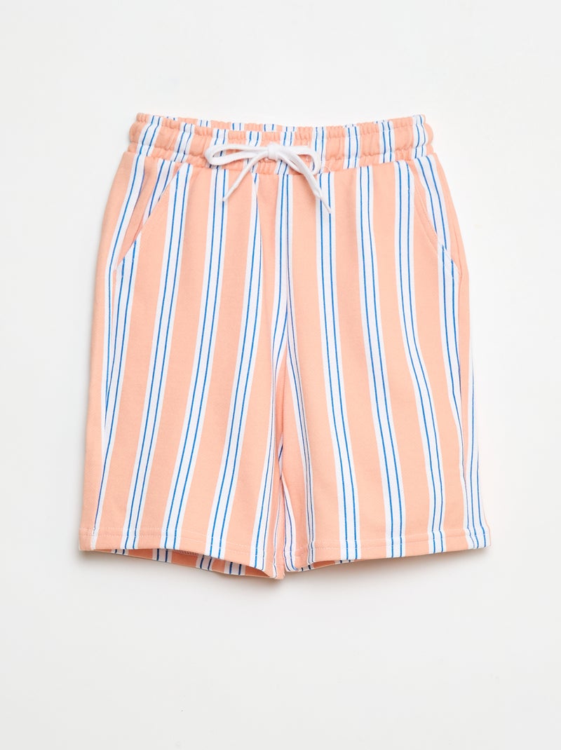 Bermuda in french terry stampato Arancione - Kiabi