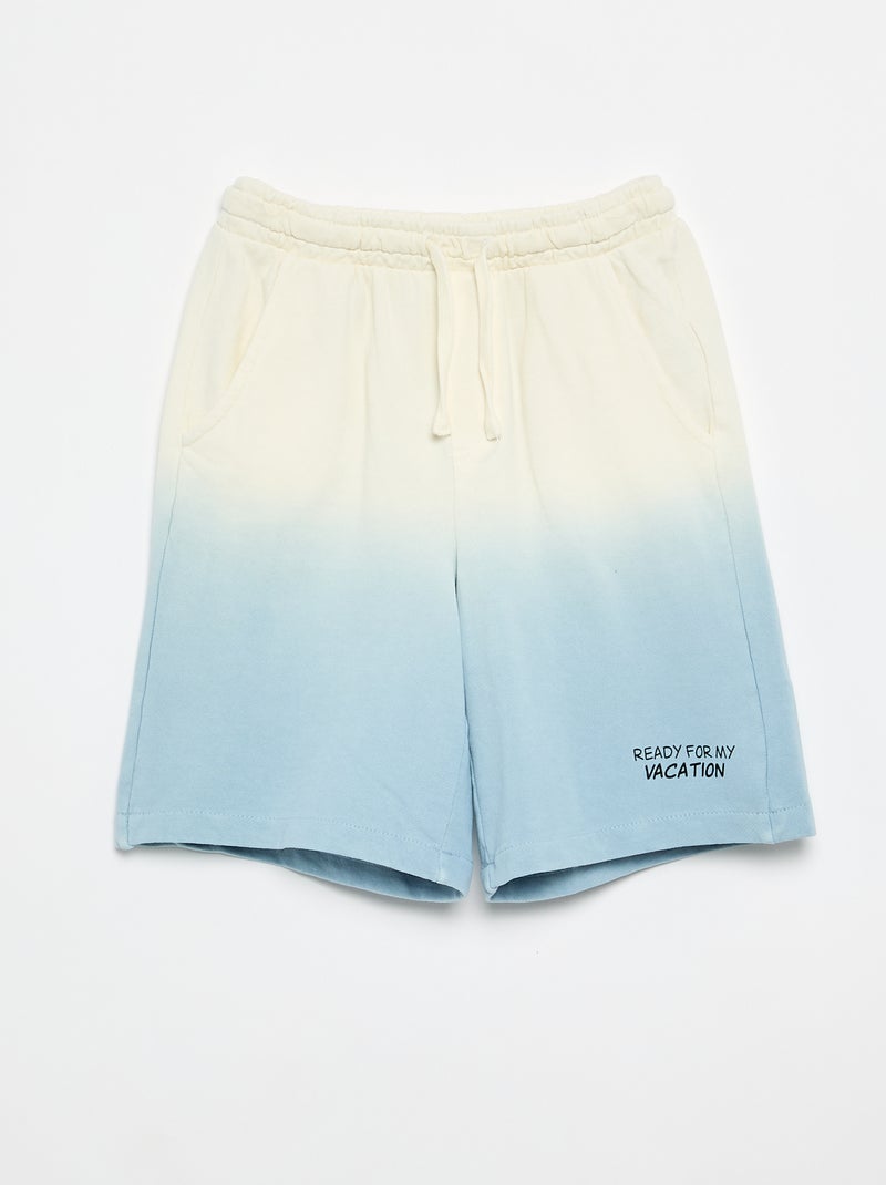 Bermuda in french terry tie-dye Blu - Kiabi