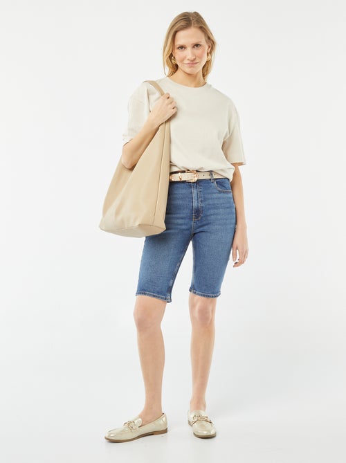 Bermuda in jeans a vita alta - Kiabi