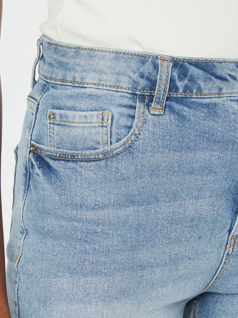 Bermuda in jeans a vita alta BLU - Kiabi